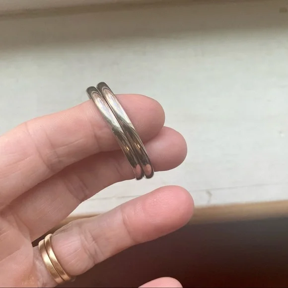 Vintage silver hoops - Picture 4 of 7